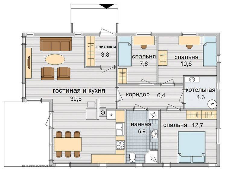 Оптимальный дом для семьи из 4 человек проект