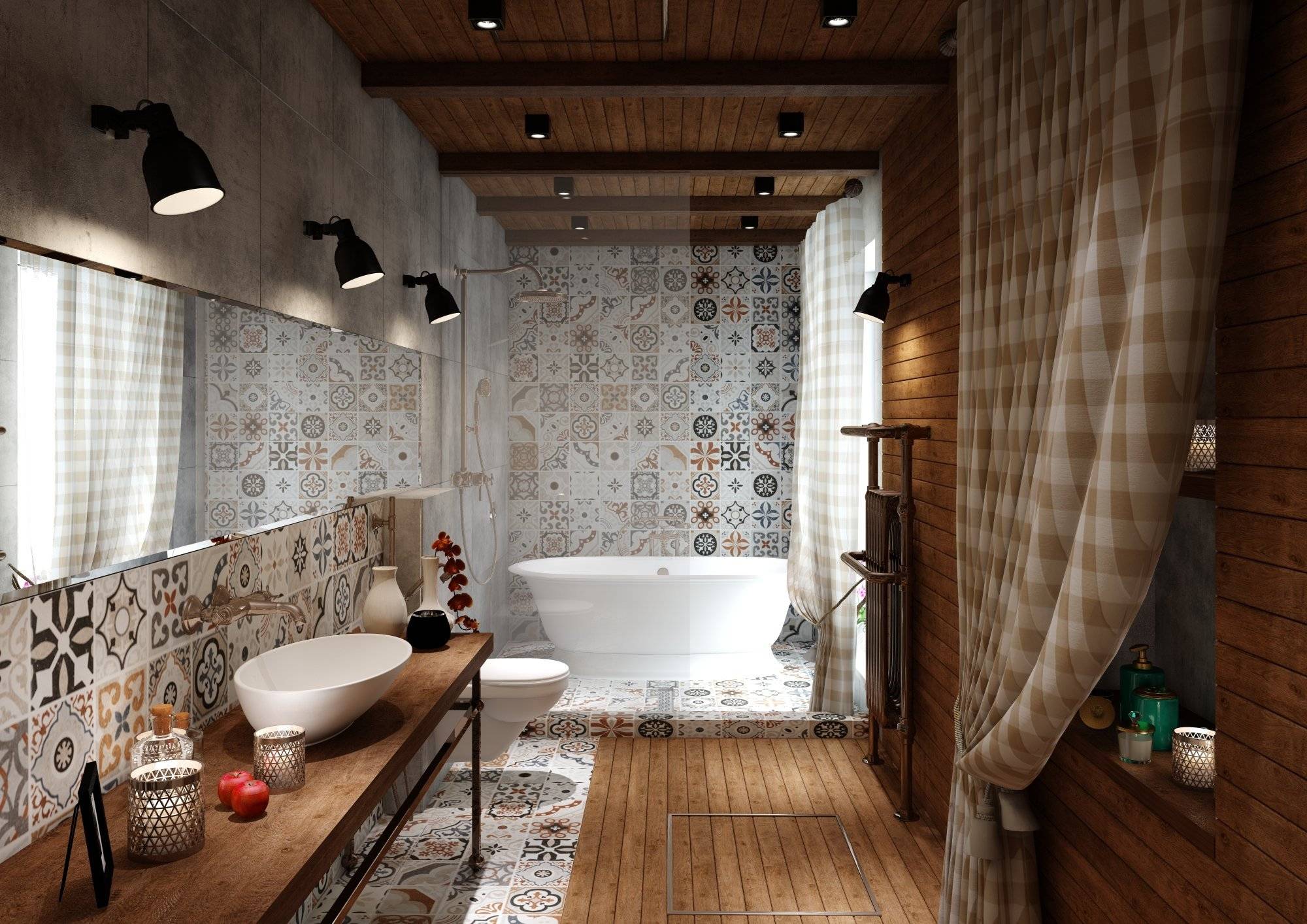 Ванная комната в стиле лофт: 15 фото дизайнов интерьера