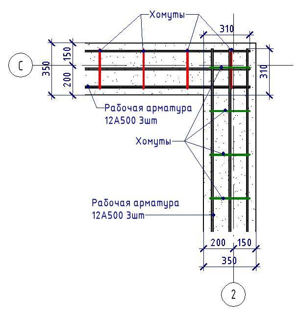 Схема армирования бетонных колец