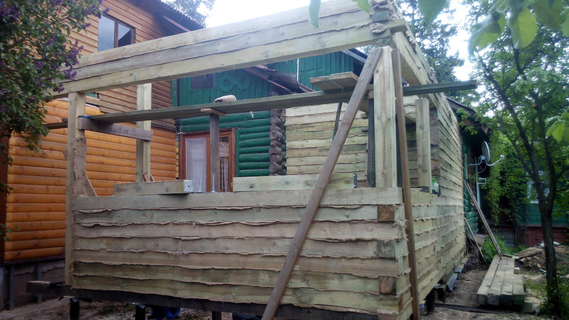 Как сделать пристройку к деревянному дому из бруса