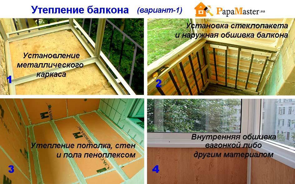 Утепление балкона своими руками изнутри: поэтапная пошаговая инструкция