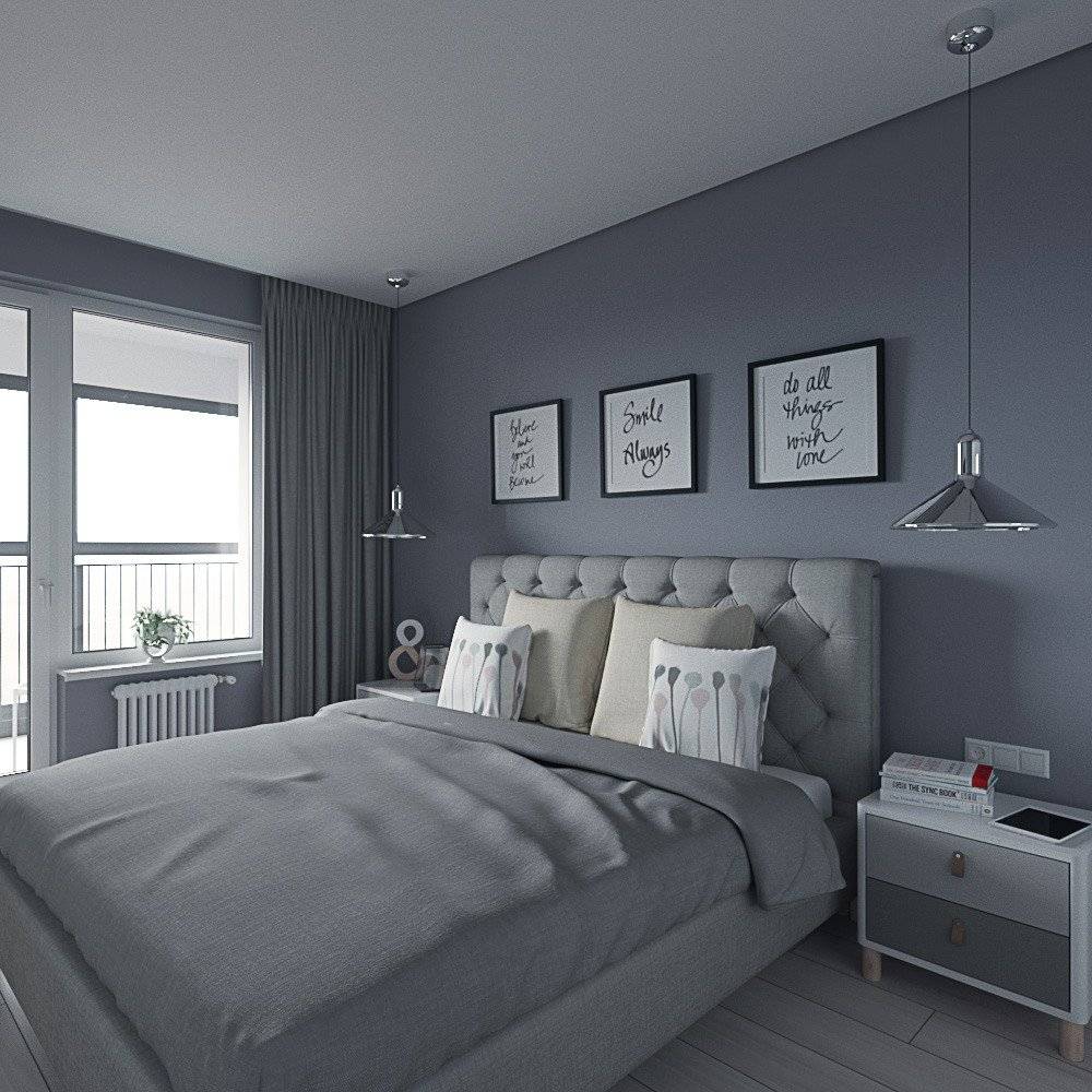 Серые обои в спальне — 140 фото идей красивого сочетания в интерьере спальни. новинки дизайна 2020 года