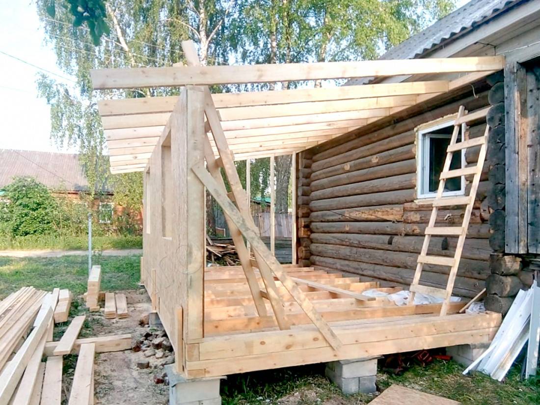 Как построить качественно каркасную пристройку к дому: пошаговое фото