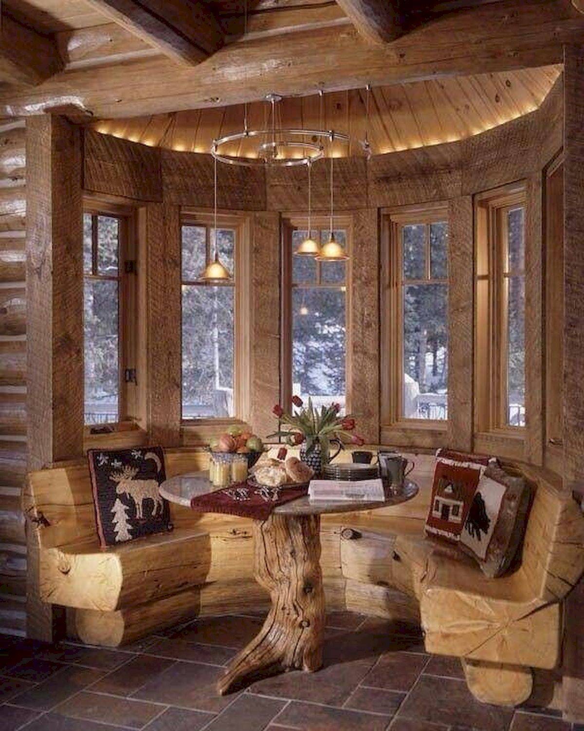 внешний интерьер деревянного дома