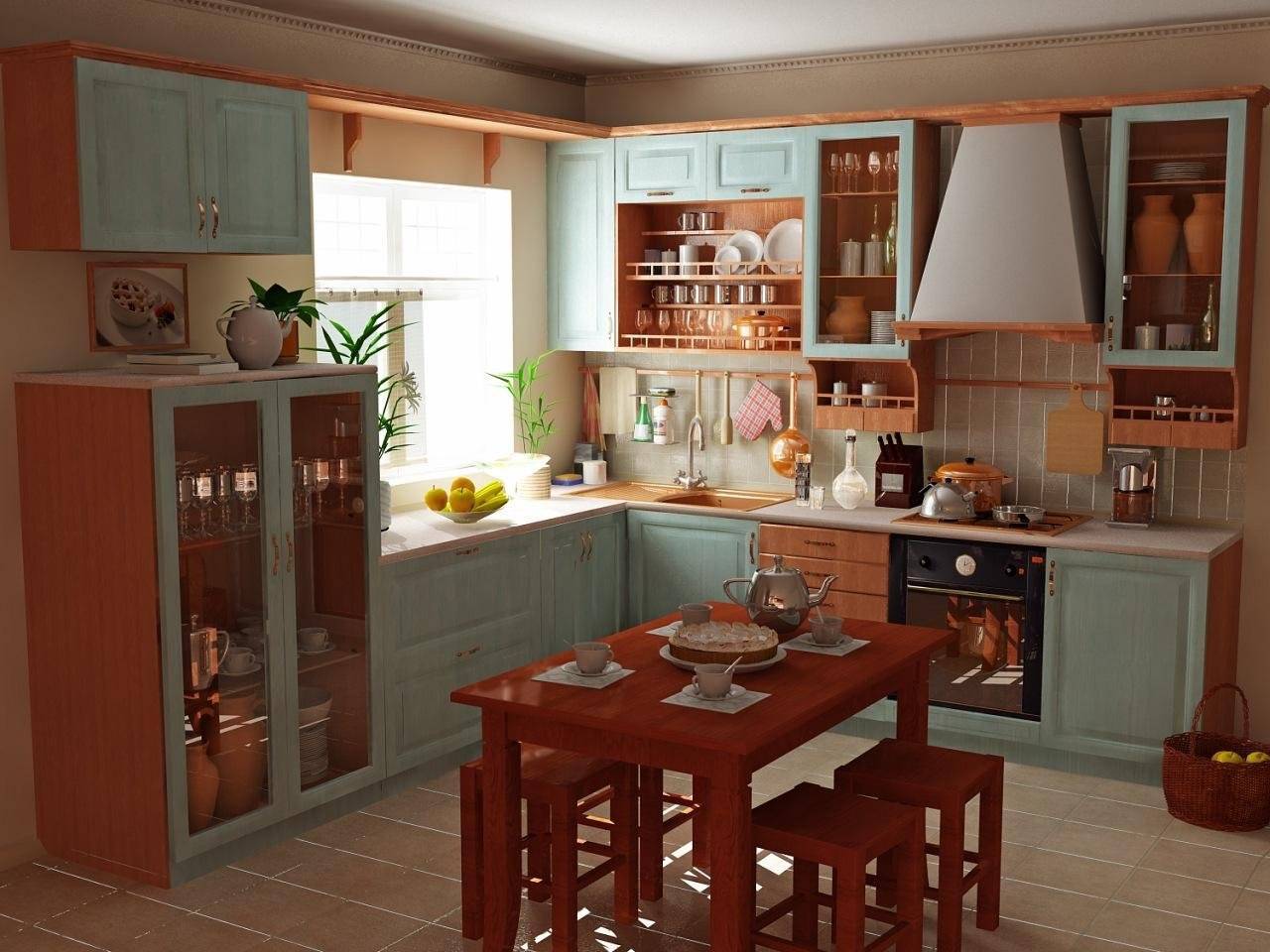 Кухня в стиле кантри: дизайн, идеи интерьеров, материал, отделка, цвет, идеи
