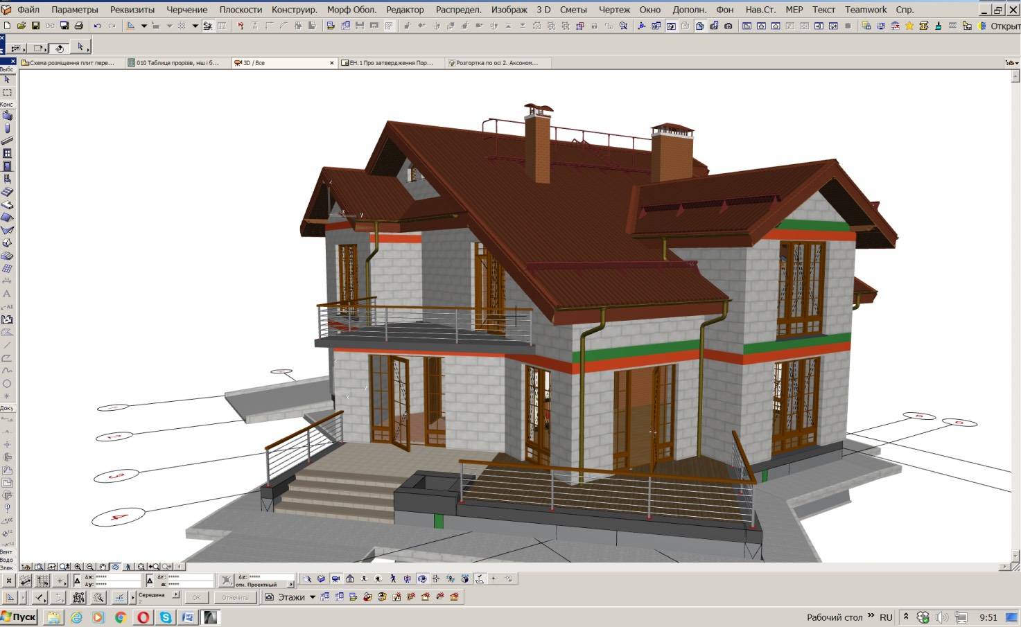 Проект дома в archicad