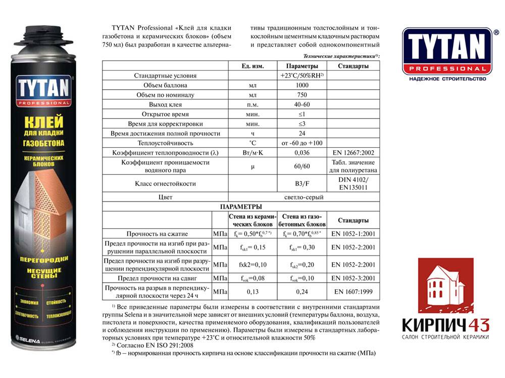 Расход клея для газобетона на 1 м3