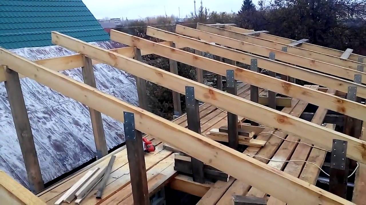 Как сделать крышу односкатную своими руками
