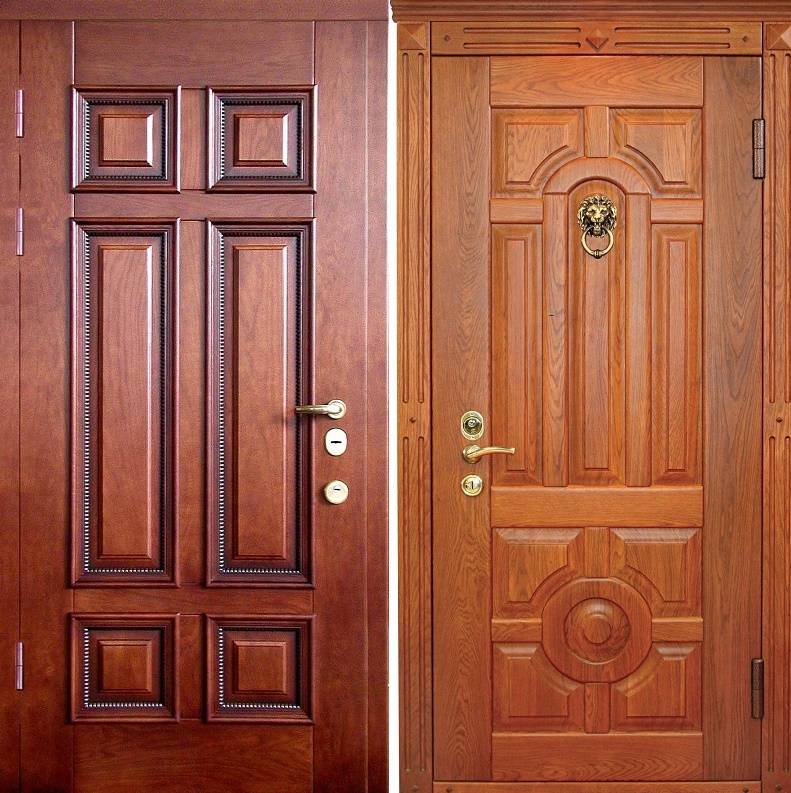 Входные деревянные двери: виды, конструкции дверного полотна и фото их оформления
