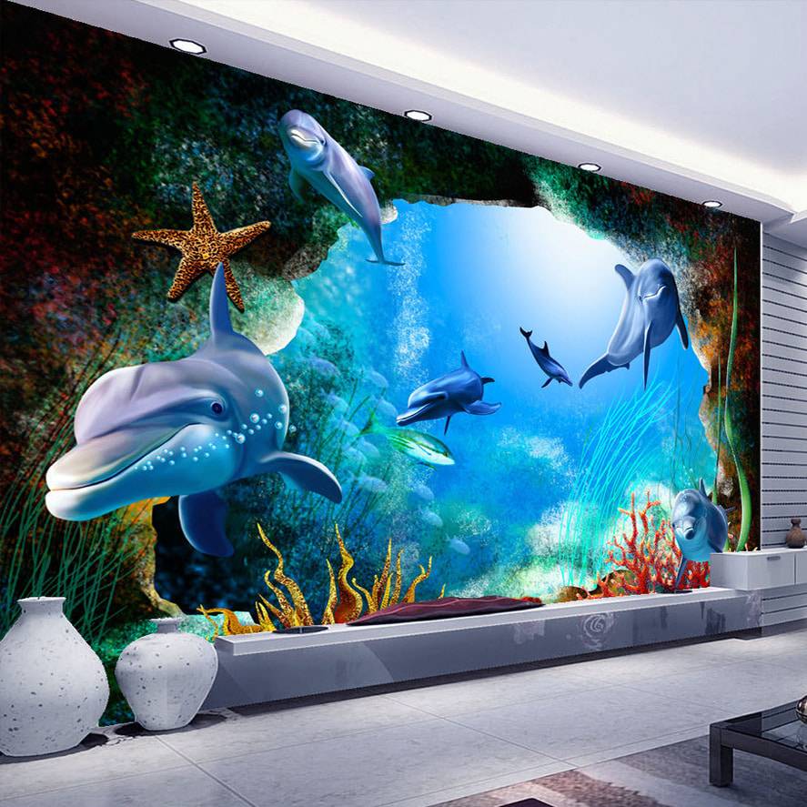 Роспись стен подводный мир
