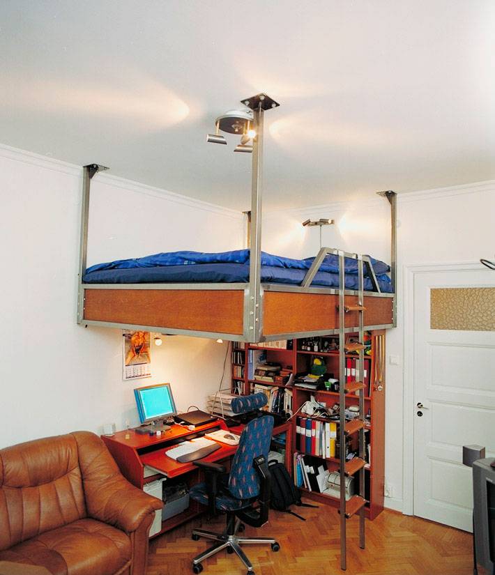 Кровать под потолком: 40+ фото в интерьере, современные идеи дизайна