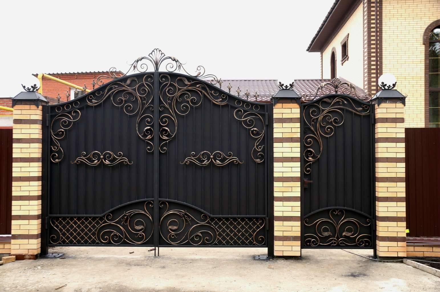 Ворота из профнастила своими руками (70 фото): как сделать, красивые идеи