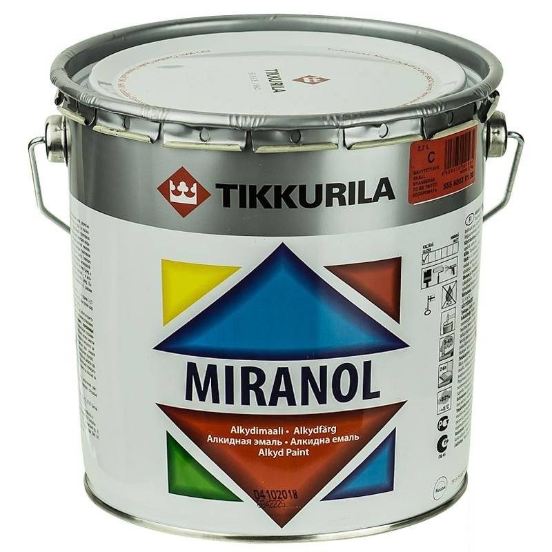 Краска работа тиккурила. Miranol Tikkurila алкидная эмаль. Эмаль Miranol TVT m037. Эмаль Miranol Тиккурила. Эмаль Миранол с 2,7л..