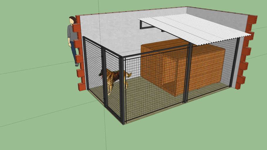 Проект вольера для собаки из металла