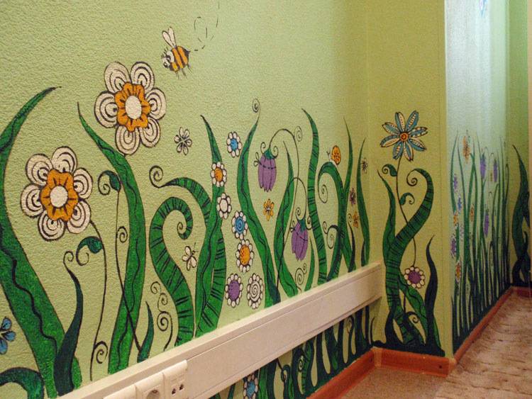 Разрисовать разбор. Роспись стен. Стена для рисования. Декор стен в детском саду. Расписать стены в детском саду.