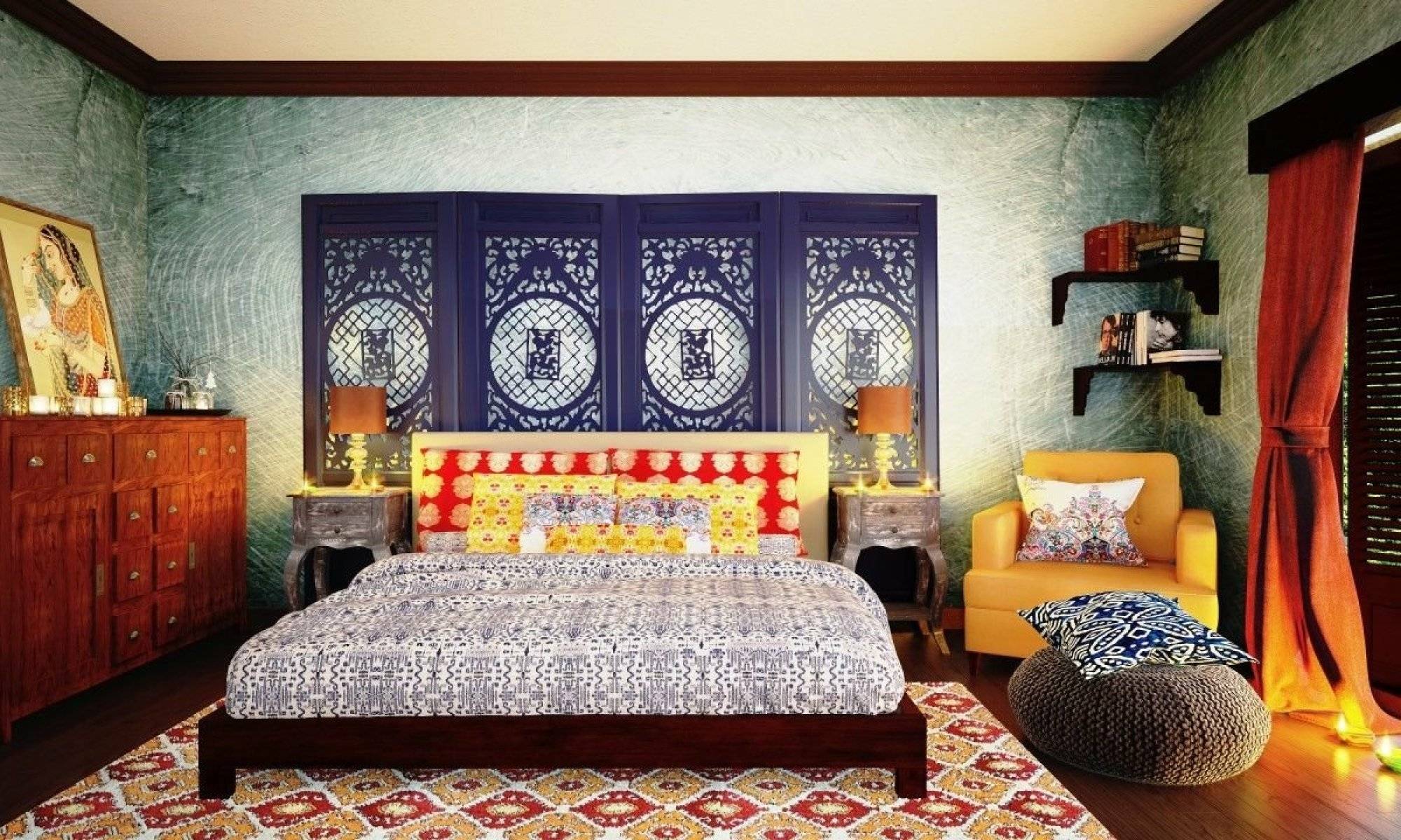 Спальня в стиле Индии