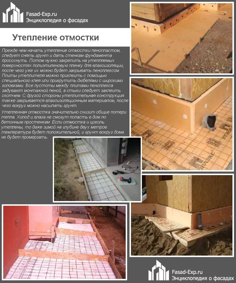 Особенности утепления фундамента и отмостки