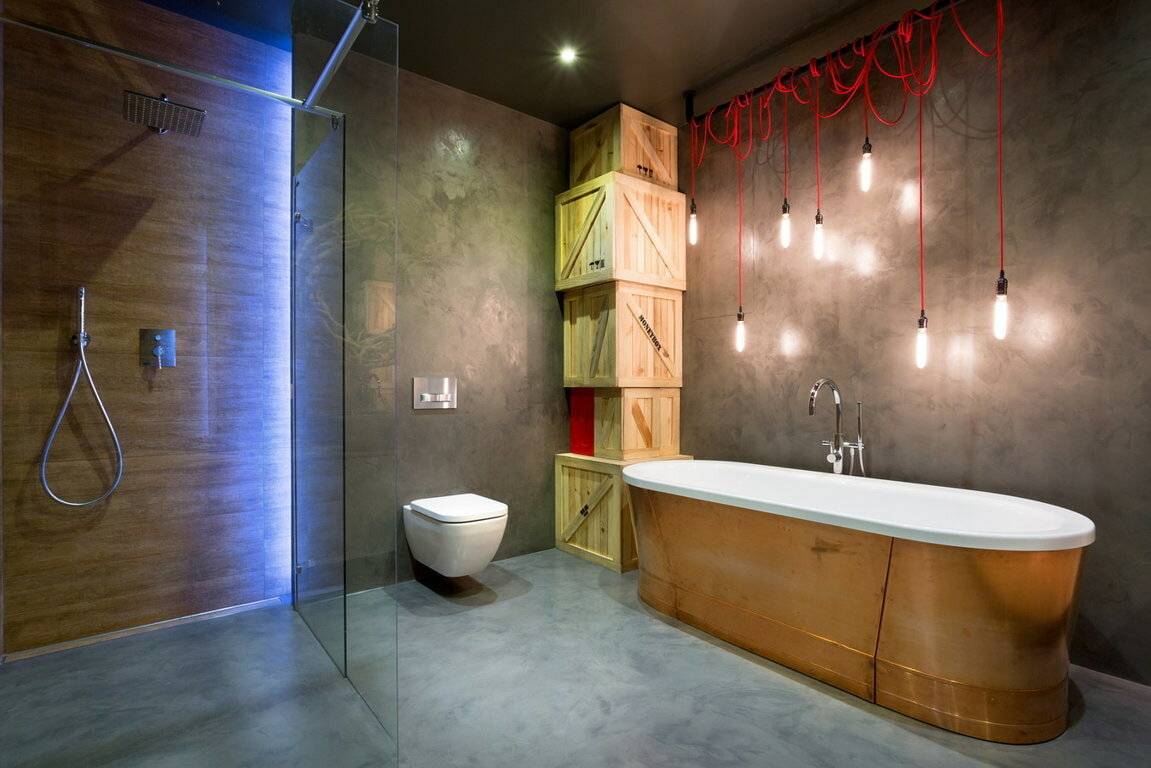 Ванная в стиле лофт - 100 фото восхитительного дизайна