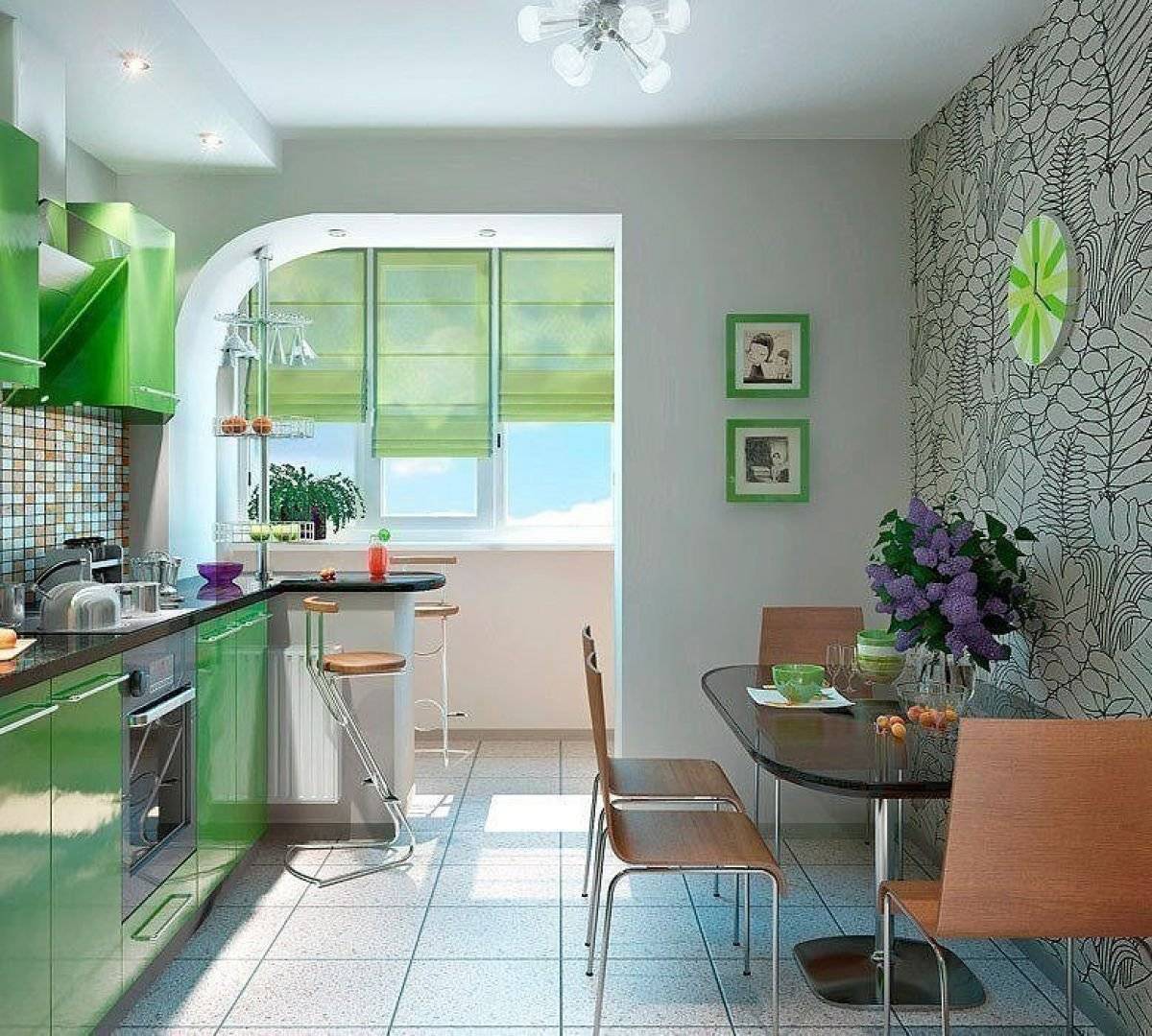 Зеленая кухня: актуальный дизайн и обзор стильных интерьеров для кухни (145 фото)