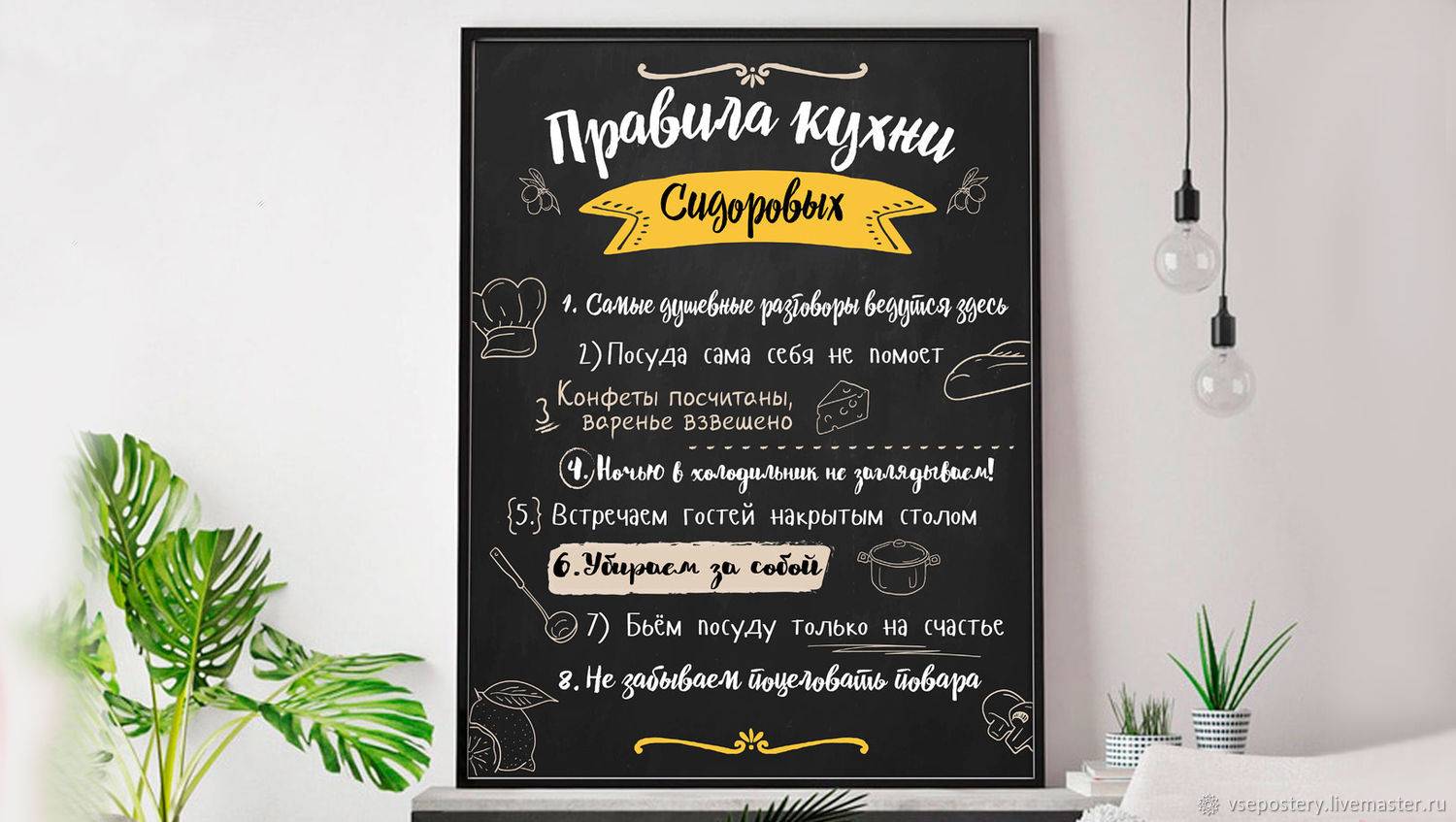 Картина правила кухни