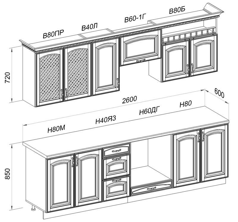 Модульные кухни: белый кухонный гарнитур - размеры, производители