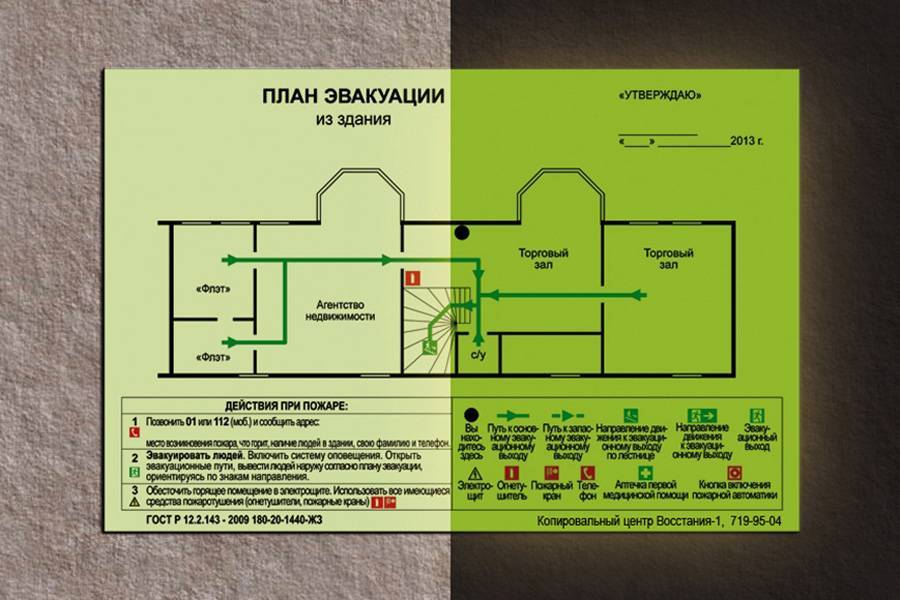 Пленка для планов эвакуации