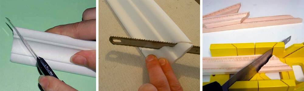 Как резать потолочный плинтус и напольный и правильно стыковать