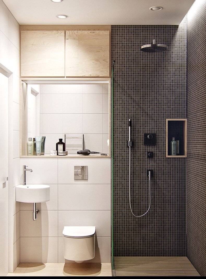 Ремонт ванной комнаты в хрущевке фото совмещенный с туалетом с душевой кабиной
