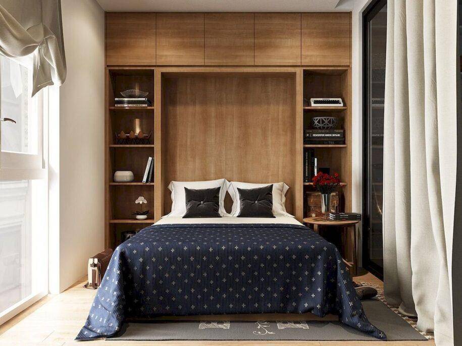 Дизайн спальни 9 кв м + фото