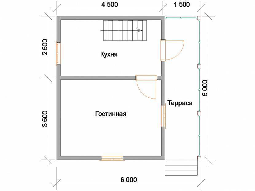 Проекты домов 6х6 с мансардой чертежи и внутренняя планировка