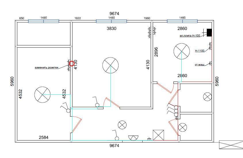 План квартиры электричество