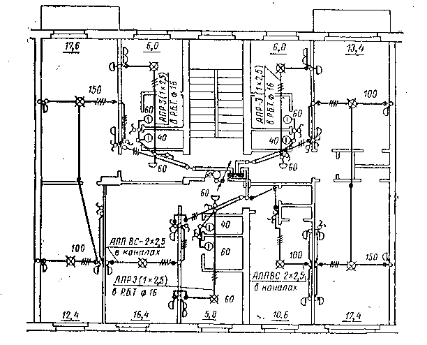 Схема электропроводки в квартире 97 серии