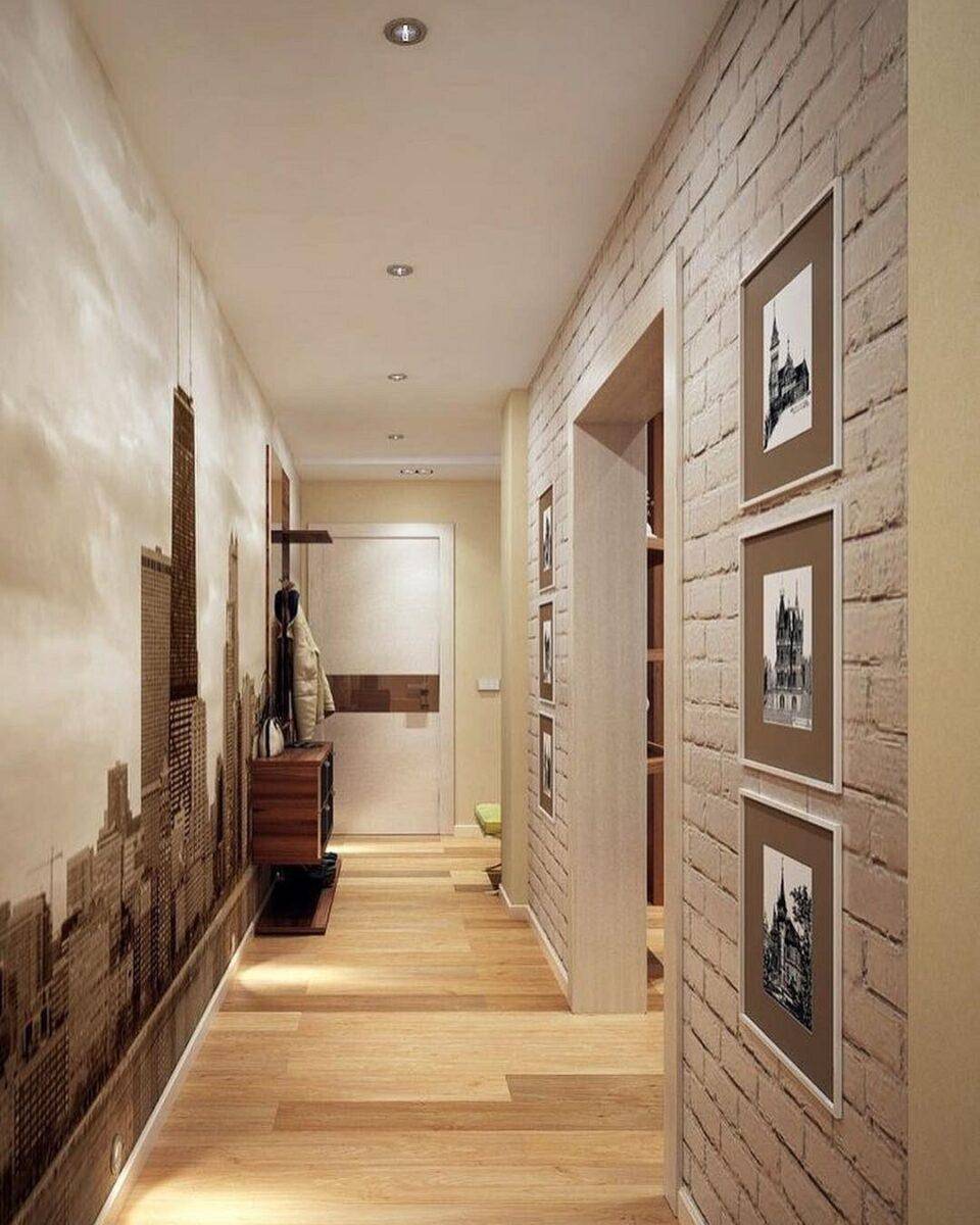 Ремонт коридора в квартире дизайн фото недорого