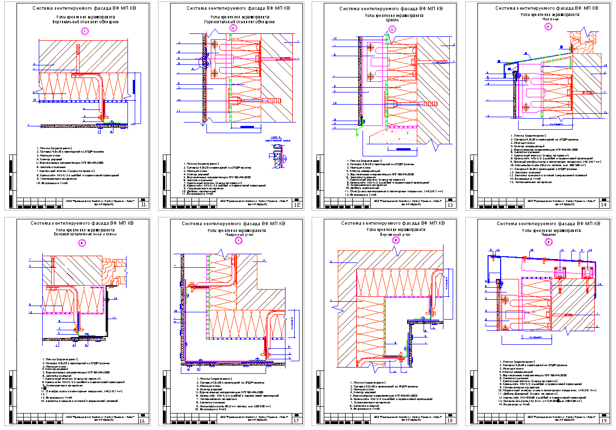 Альбом решений. Технологическая карта на вентилируемый фасад из металлокассет. Юкон система навесного вентилируемого фасада узлы. Чертеж вентфасада из керамогранита. Вентфасад из керамогранита технологическая карта.