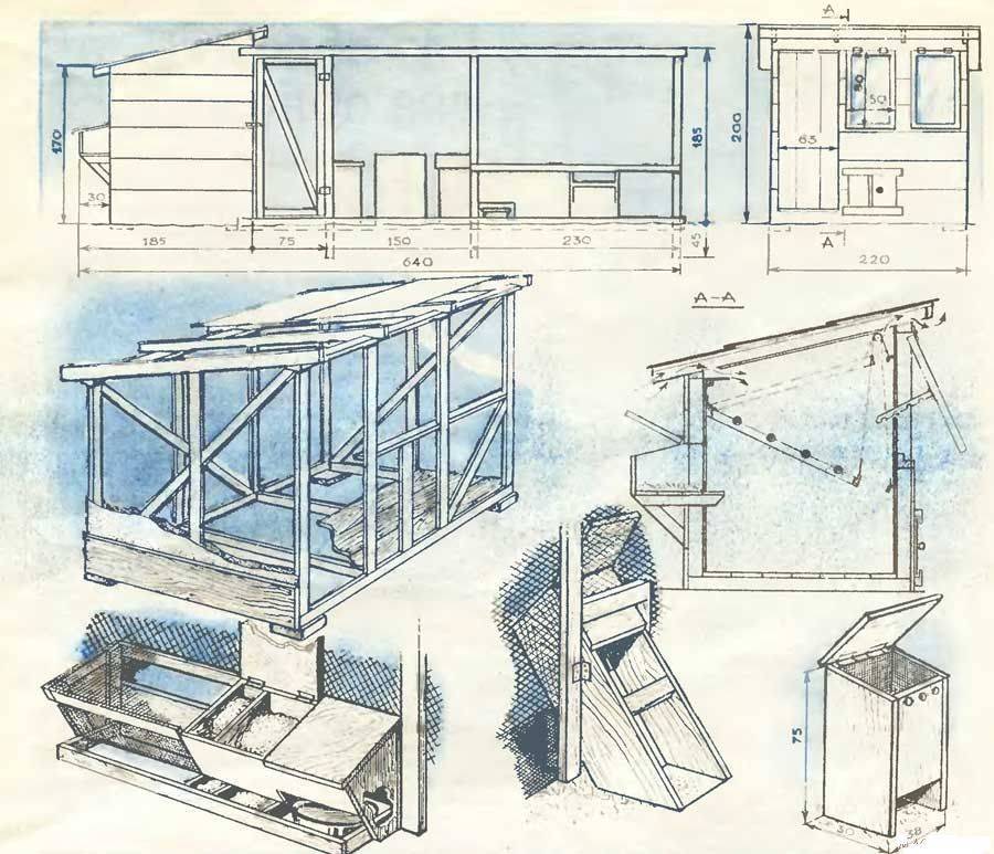 Как изготовить курятник своими руками на 20 кур чертежи