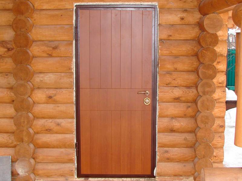 Железная дверь в деревянном доме. Входная дверь в баню. Входная дверь в баню из сруба. Дверь в баню деревянная входная. Двери для бани входные металлические.