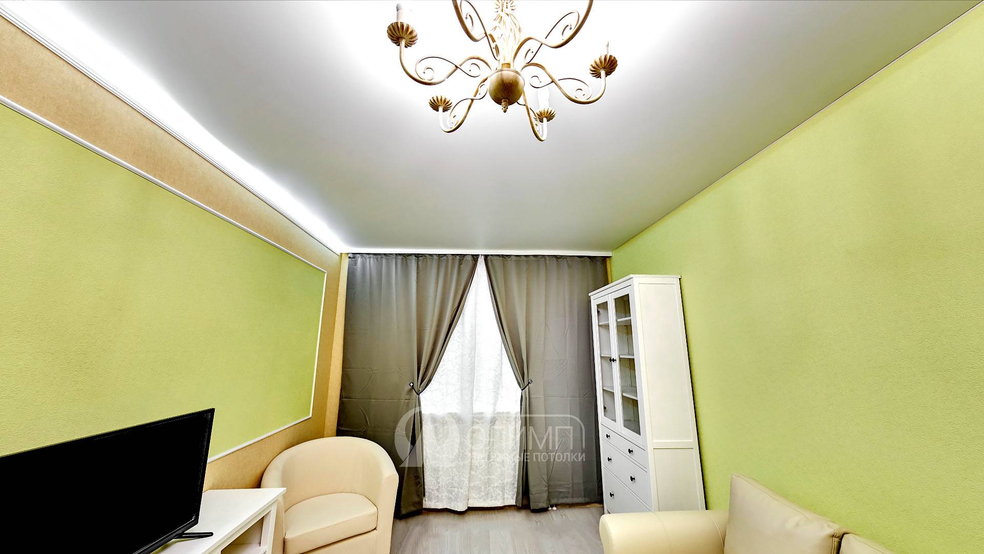 Натяжные потолки в интерьере квартиры (200 фото)