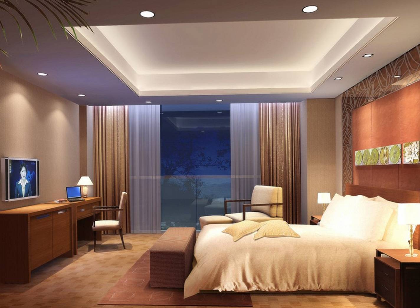 Свет в спальне дизайн натяжные потолки