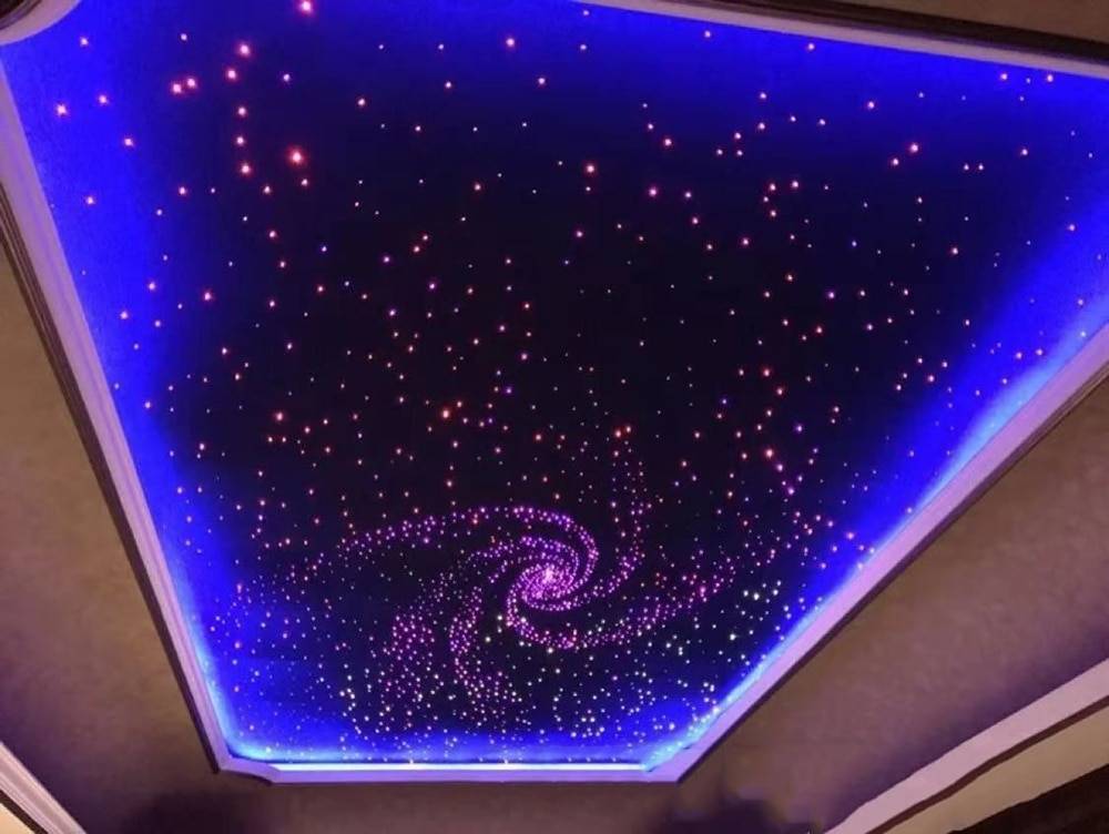 Натяжной потолок с подсветкой: 80+ фото, дизайн с светодиодной лентой, дюралайт и др.