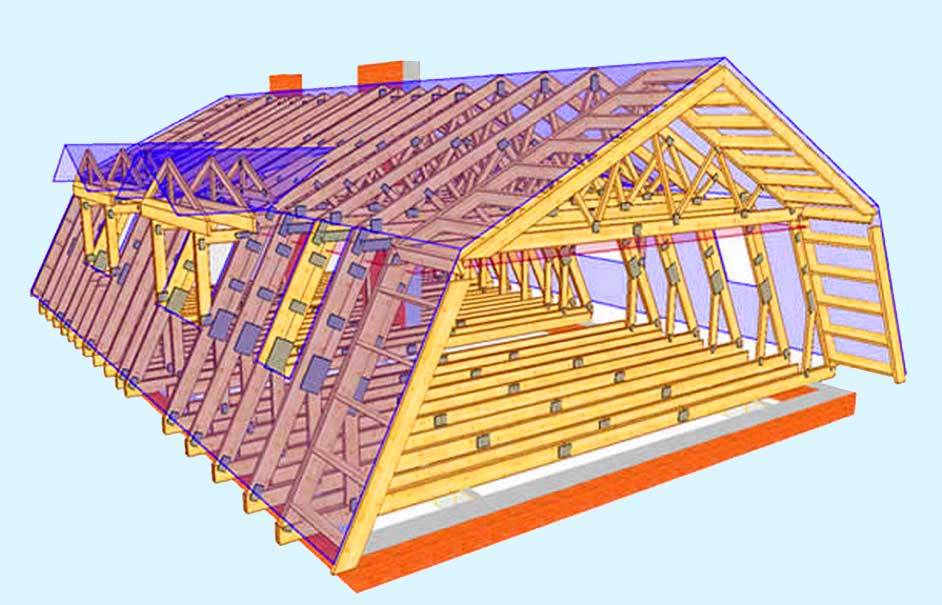 Как сделать конструкцию мансардной крыши деревянного дома своими руками: обзор
