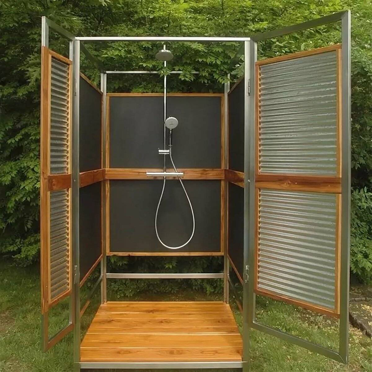 Как оборудовать летний душ на даче своими руками фото