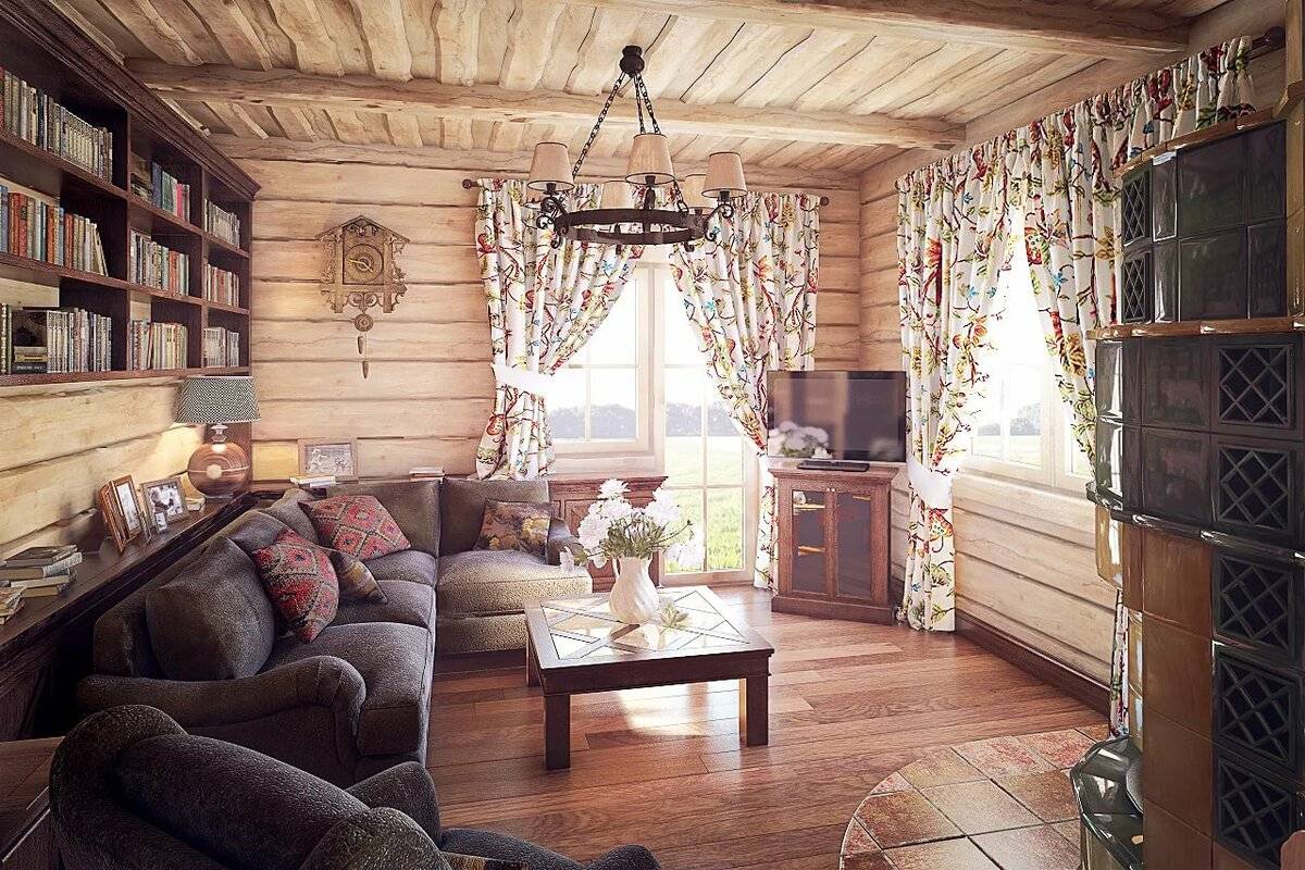 Интерьер деревянного домика внутри фото