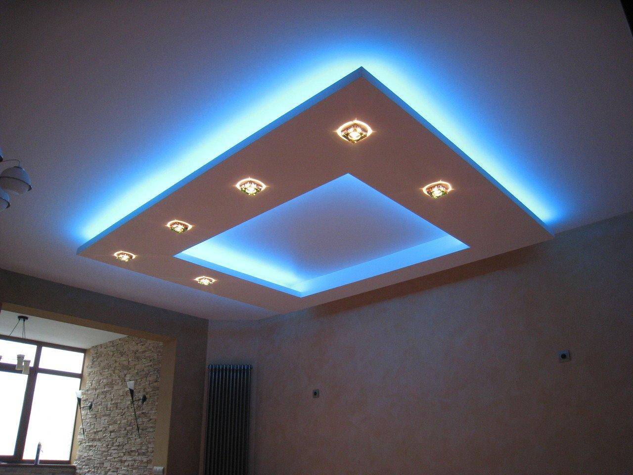 светильники на потолок из гипсокартона фото