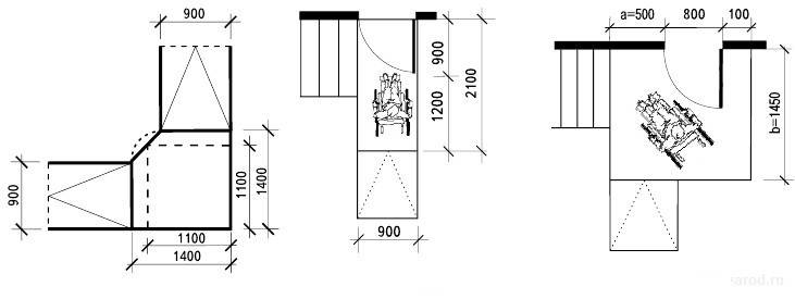 Устройство пандуса для инвалидов на крыльце чертеж