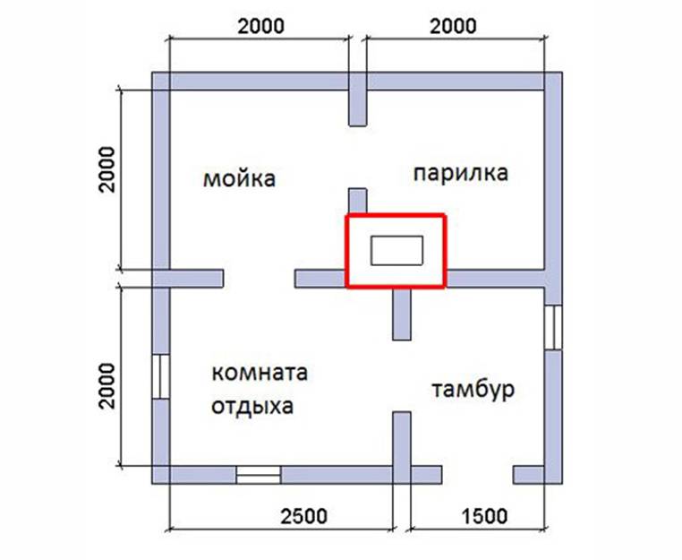 Планировка небольшой бани 3х3: мойка и парилка отдельно и вместе, схемы, особенности