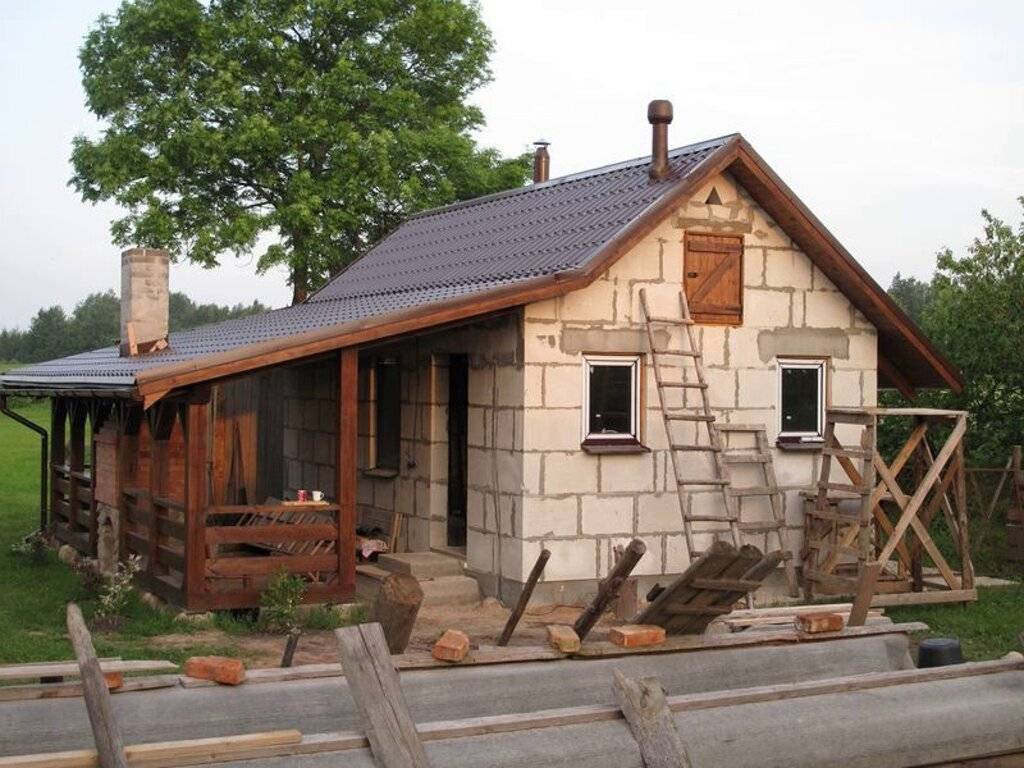 Строительство бани из пеноблоков своими руками