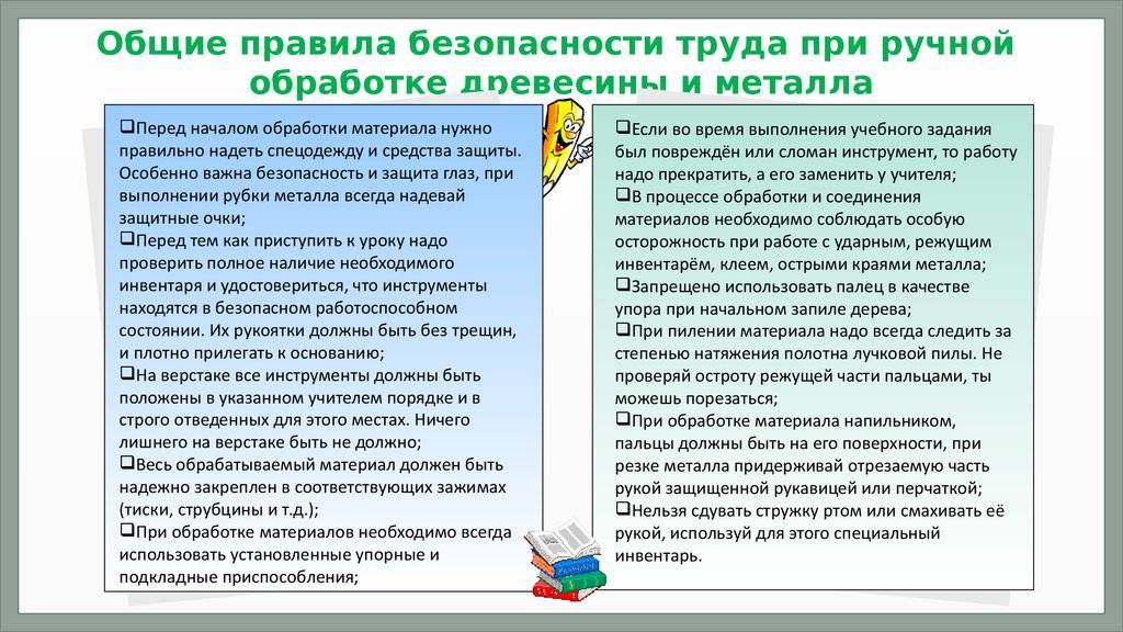 Техника безопасности проект по технологии