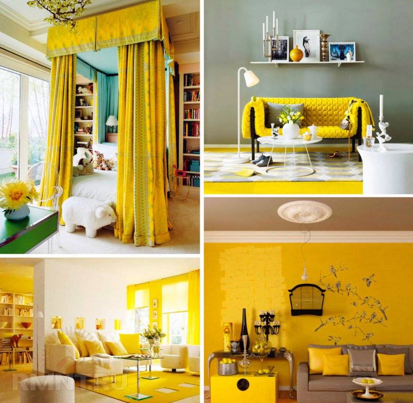 Желтый цвет в интерьере: 80+ фото и идеи