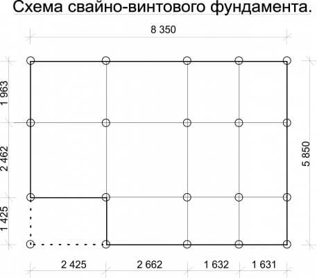 Определяем расстояние между винтовыми сваями