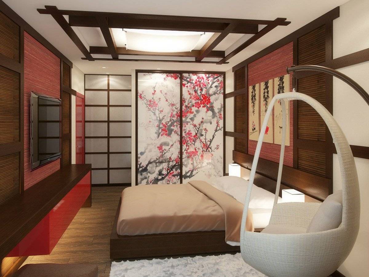 спальня в японии